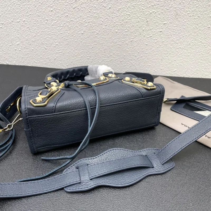 Balenciaga Small Dark Navy Top Handle Crossbody Bag - Image 7