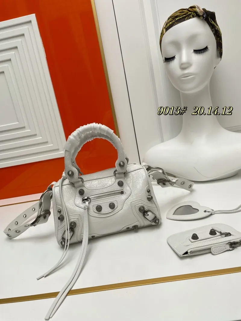 Balenciaga White Top Handle Bag 9013