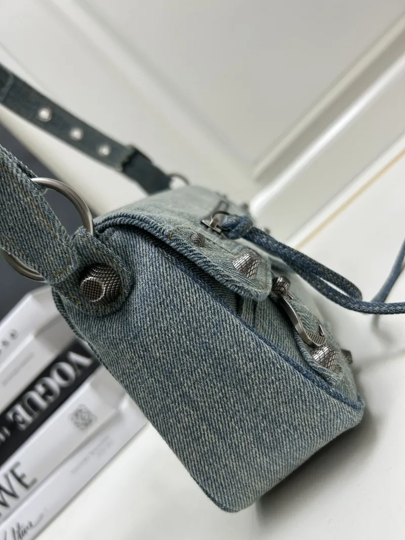 Balenciaga Denim Shoulder Bag 9020 Large - Image 7