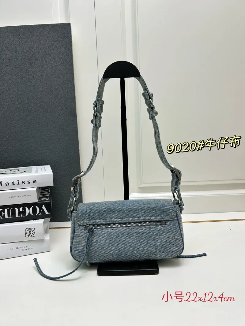 Alternative view of Balenciaga Small Denim Shoulder Bag 9020