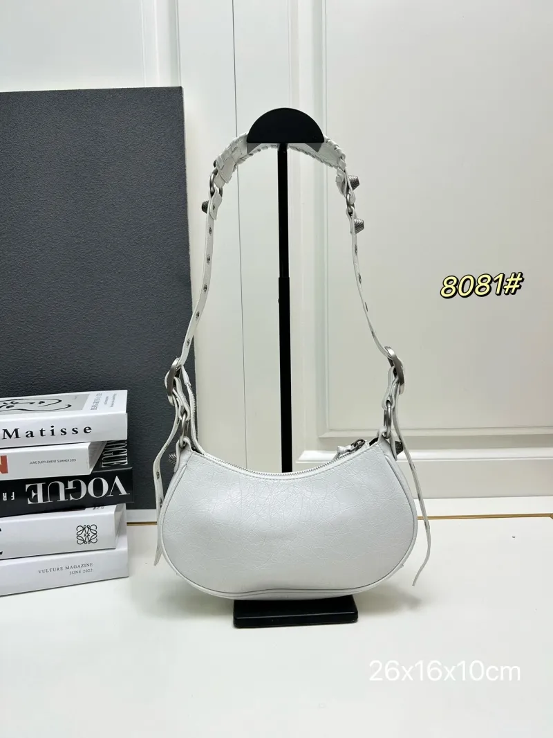 Alternative view of Balenciaga White Crescent Shoulder Bag 8081