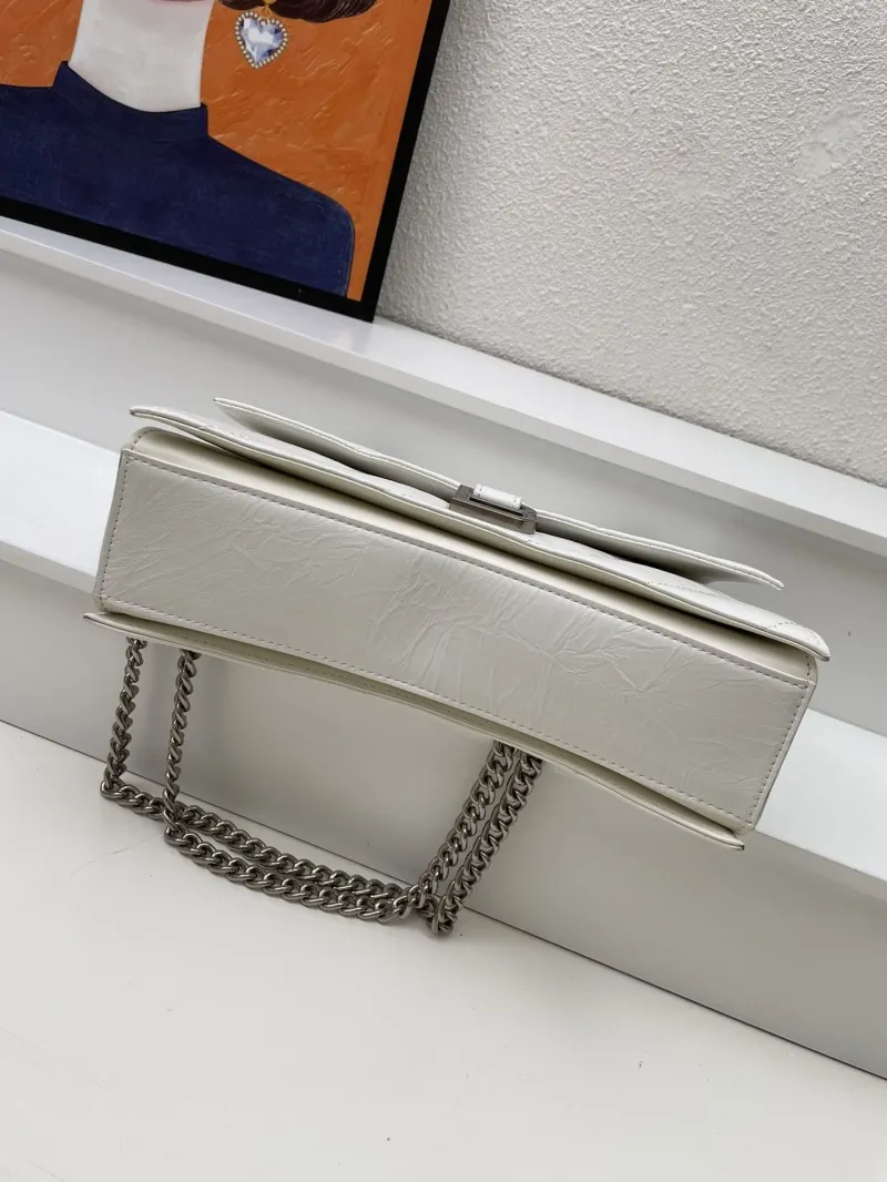 Balenciaga White Quilted Chain Shoulder Bag 8911 - Image 7
