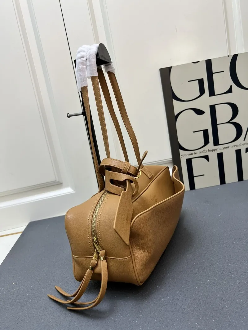 Balenciaga H06188 Tan Leather Top Handle Bag - Image 3