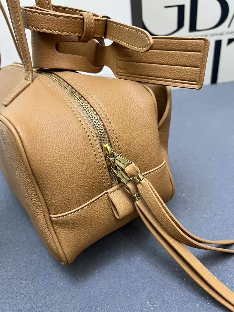 Balenciaga H06188 Tan Leather Top Handle Bag - Image 6
