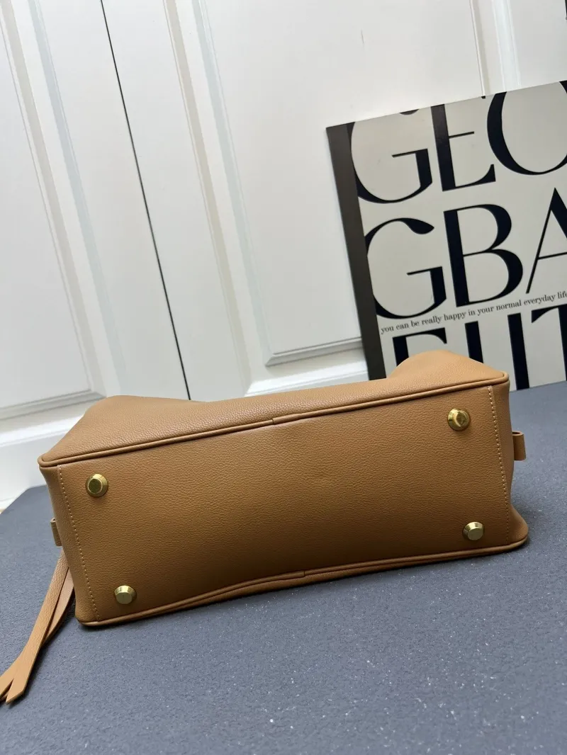 Balenciaga H06188 Tan Leather Top Handle Bag - Image 7
