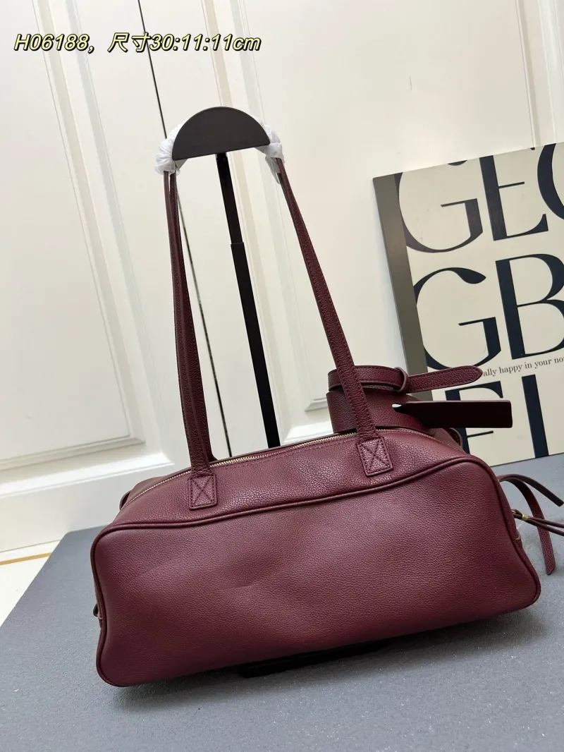 Alternative view of Balenciaga H06188 Burgundy Leather Shoulder Bag
