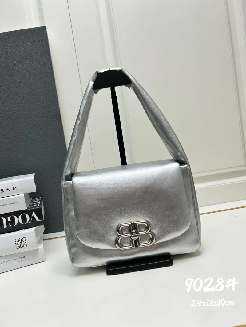 Balenciaga Silver Top Handle Bag 9028
