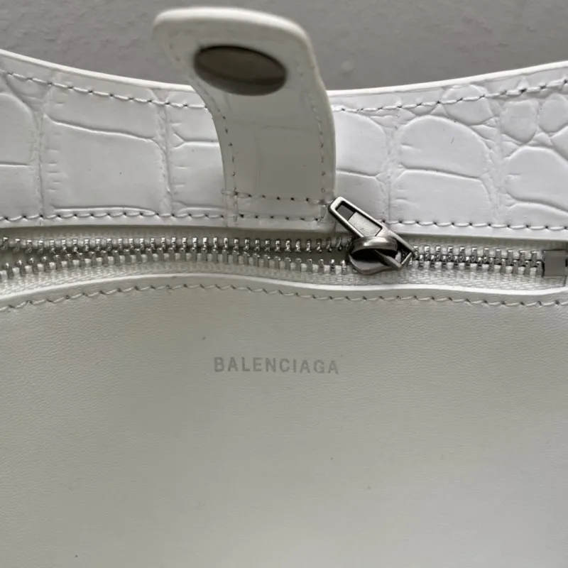 Balenciaga White Croc Embossed Hobo Bag 8087 23cm - Image 8