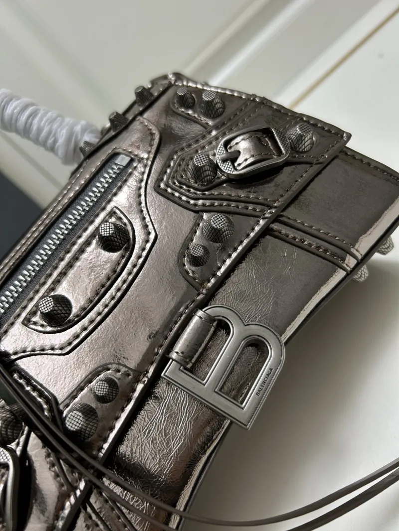 Balenciaga Metallic Top Handle Shoulder Bag 9026 - Image 5