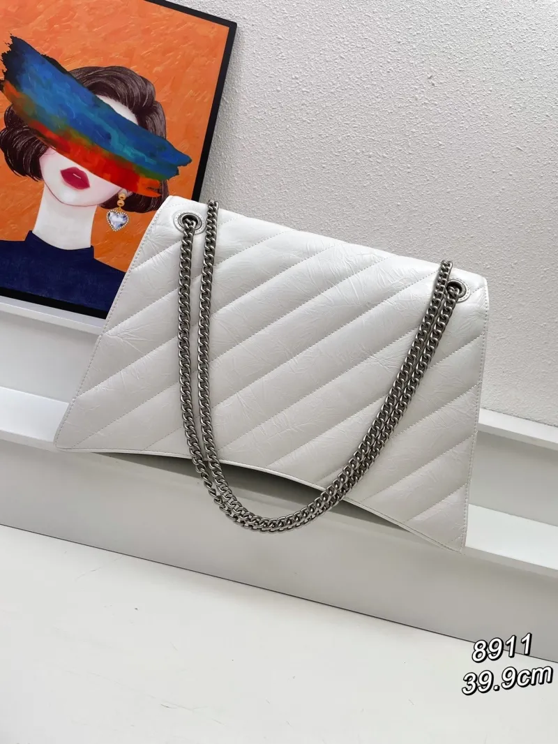 Alternative view of Balenciaga White Quilted Chain Shoulder Bag 8911
