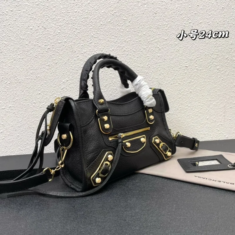 Balenciaga Small Black Top Handle Crossbody Bag - Image 3