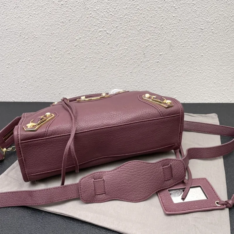 Balenciaga Burgundy Medium 28cm Top Handle Bag - Image 7