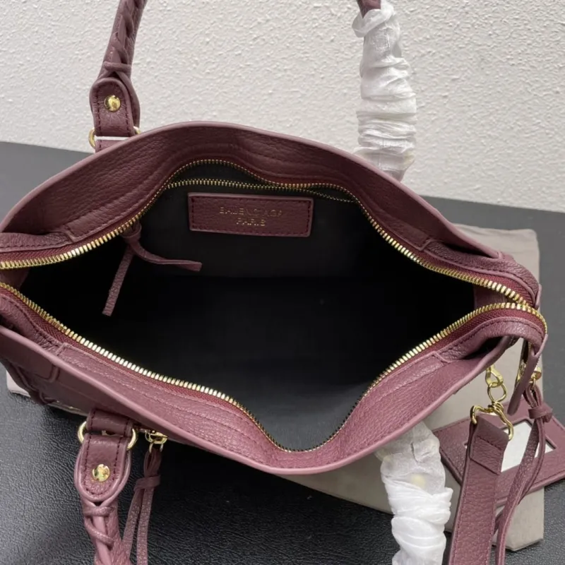 Balenciaga Burgundy Medium 28cm Top Handle Bag - Image 8