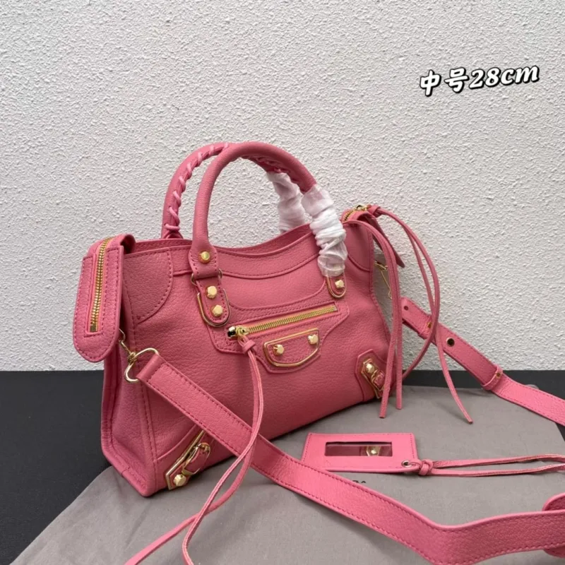 Balenciaga Pink Medium Top Handle Crossbody Bag - Image 3