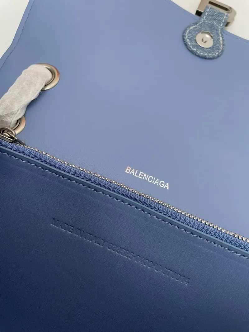 Balenciaga Large Denim Chain Shoulder Bag 8911 - Image 9