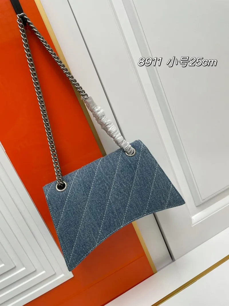 Alternative view of Balenciaga 8911 Small Denim Chain Shoulder Bag