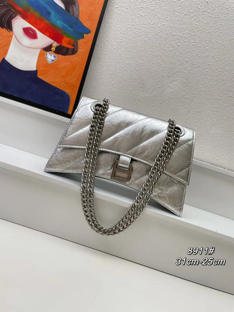 Balenciaga Silver Chain Shoulder Bag 8911