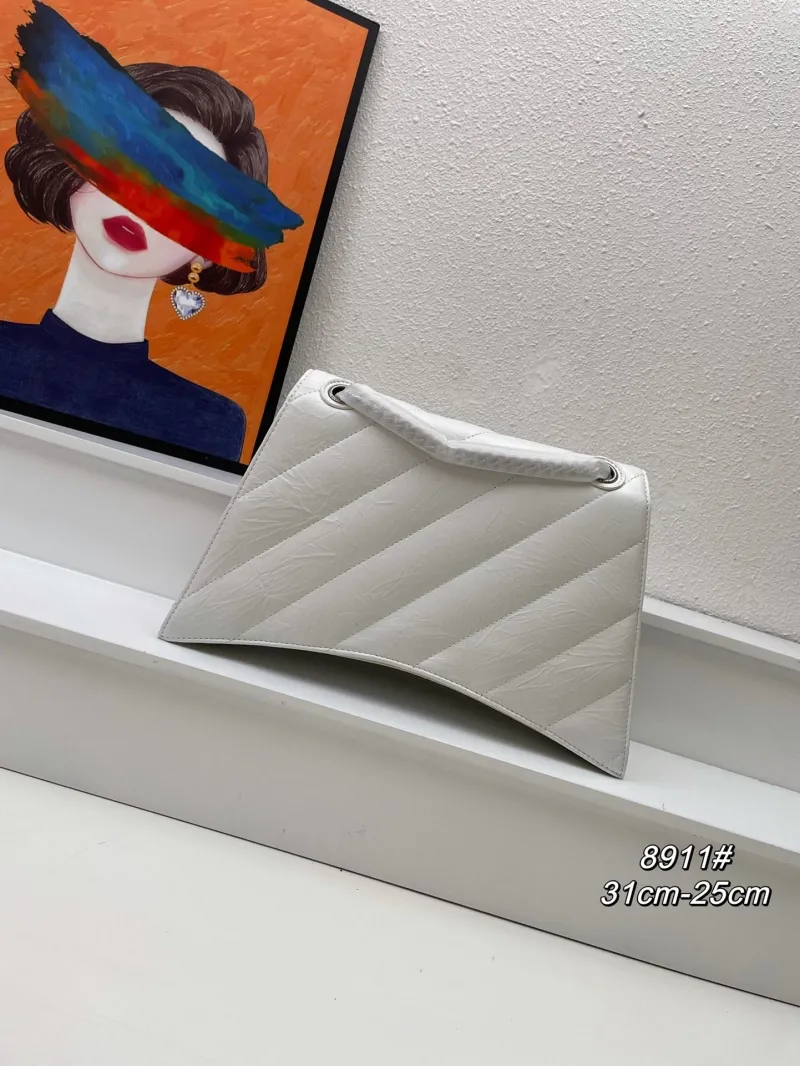 Alternative view of Balenciaga White Quilted Chain Shoulder Bag 8911