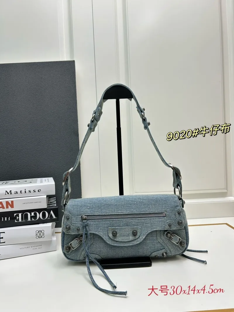 Balenciaga Denim Shoulder Bag 9020 Large