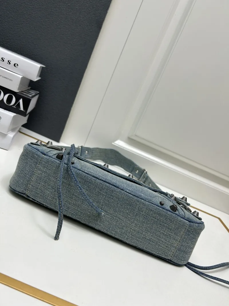 Balenciaga Denim Shoulder Bag 9020 Large - Image 8