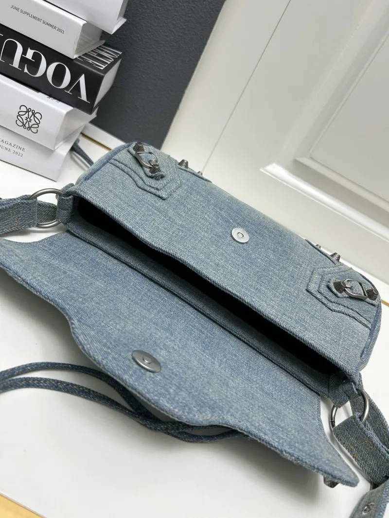 Balenciaga Denim Shoulder Bag 9020 Large - Image 9
