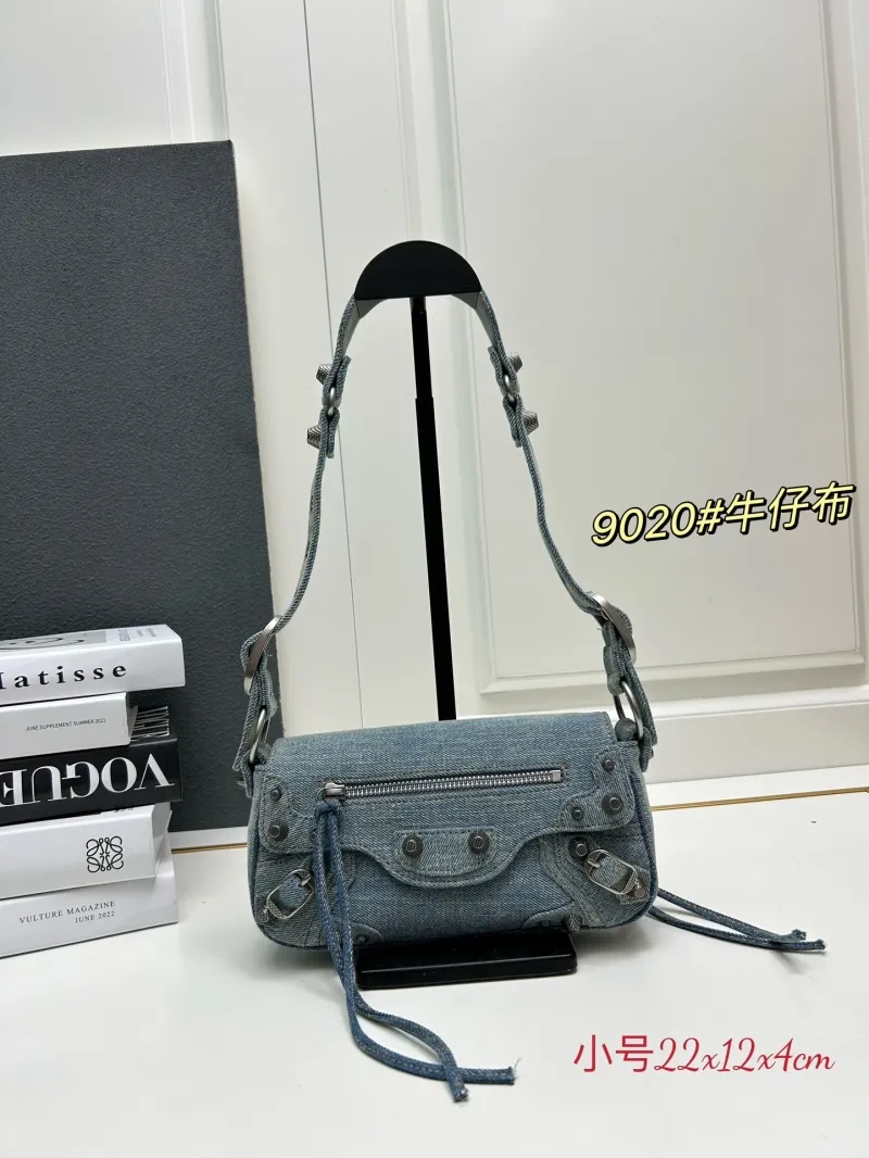Balenciaga Denim Small Top Handle Bag 9020