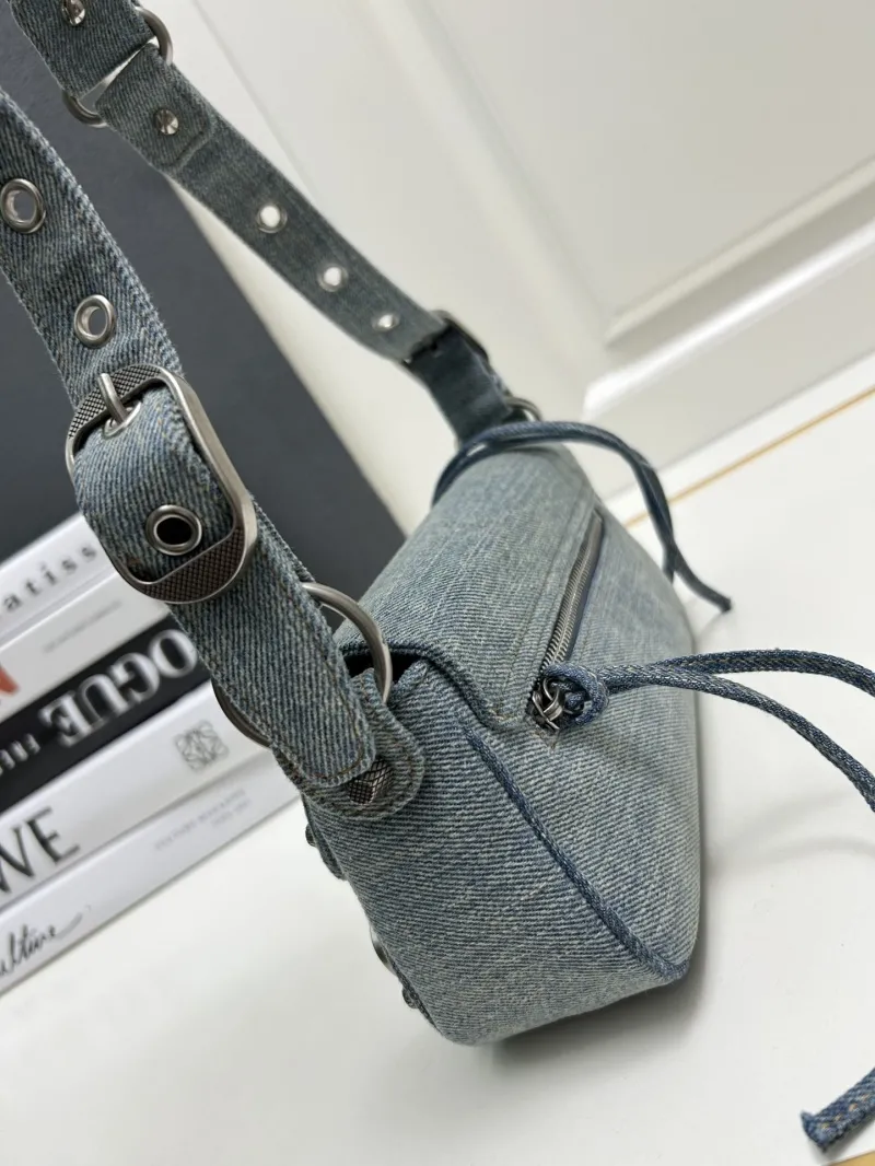 Balenciaga Denim Small Top Handle Bag 9020 - Image 3