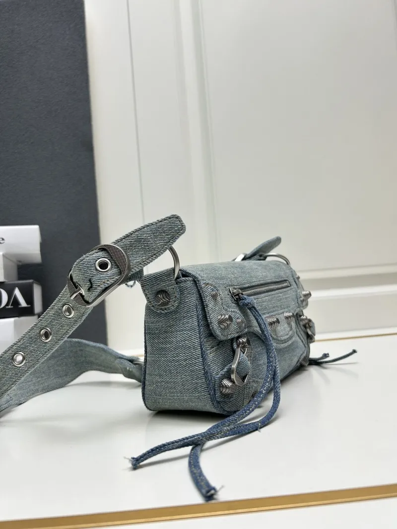 Balenciaga Denim Small Top Handle Bag 9020 - Image 4