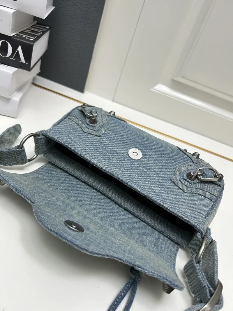 Balenciaga Denim Small Top Handle Bag 9020 - Image 8