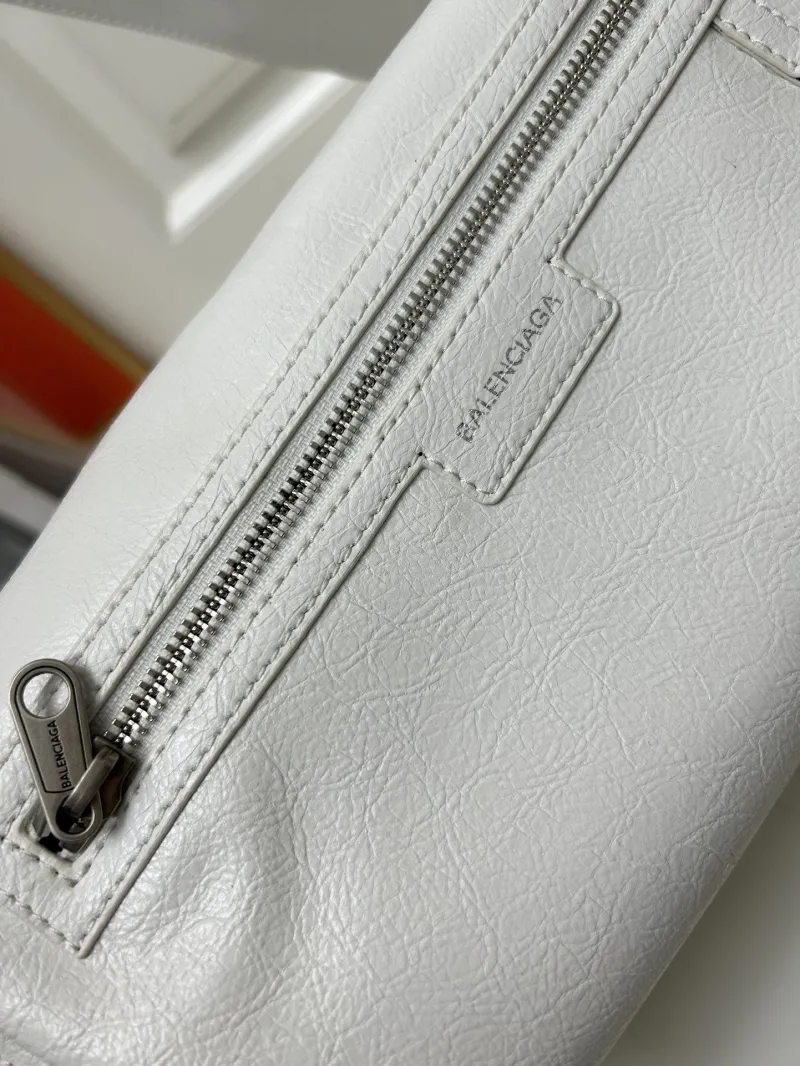 Balenciaga White 9019 Multi-pocket Shoulder Bag - Image 5