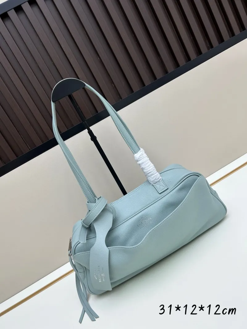 Balenciaga Pale Blue Top Handle Shoulder Bag 163