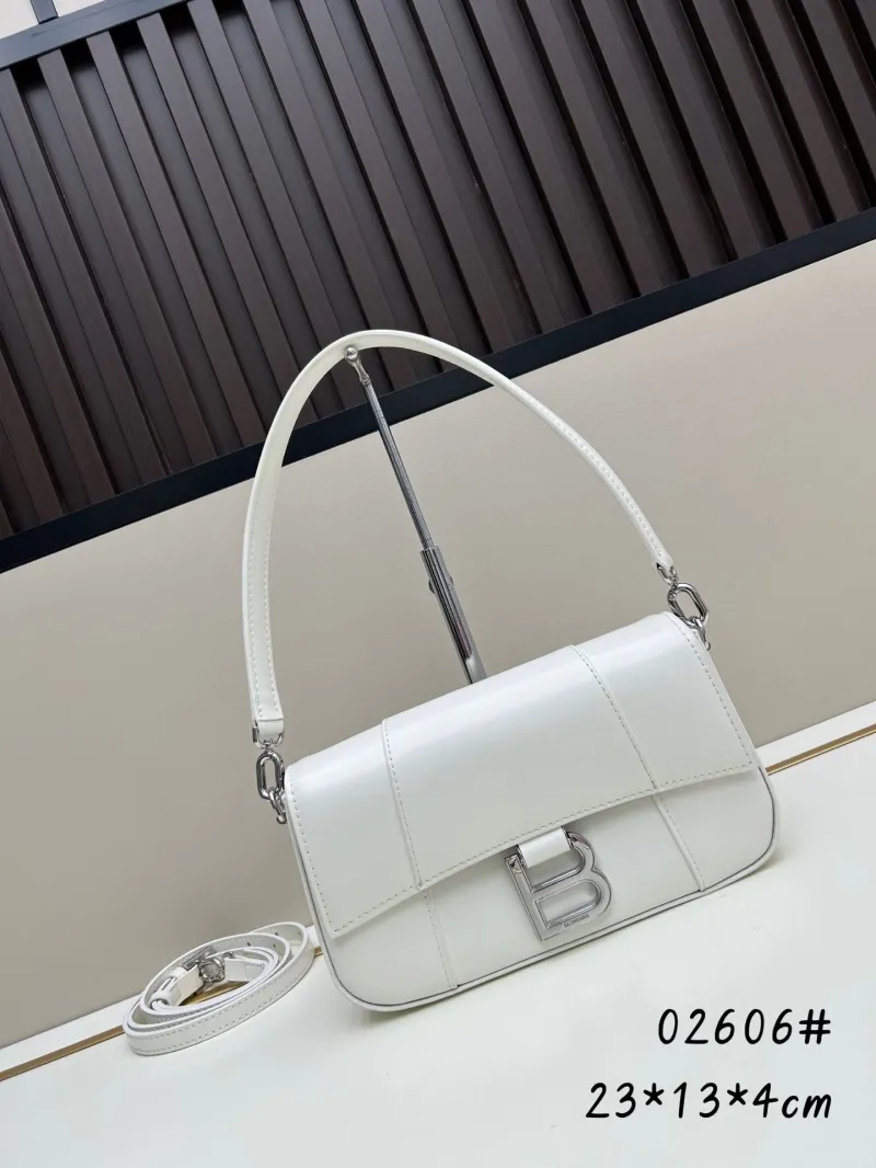 Balenciaga White Top Handle Shoulder Bag 02606