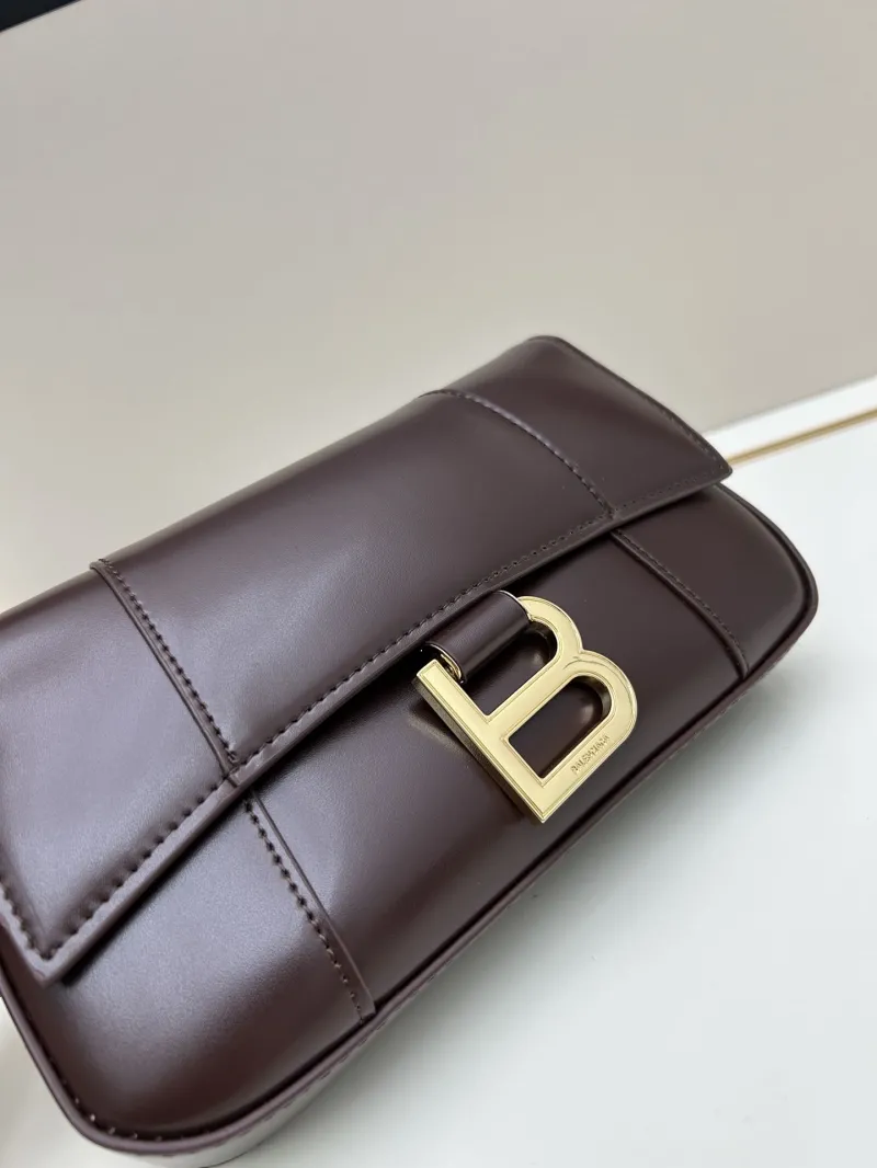 Balenciaga Dark Brown Leather Shoulder Bag 02606 - Image 4