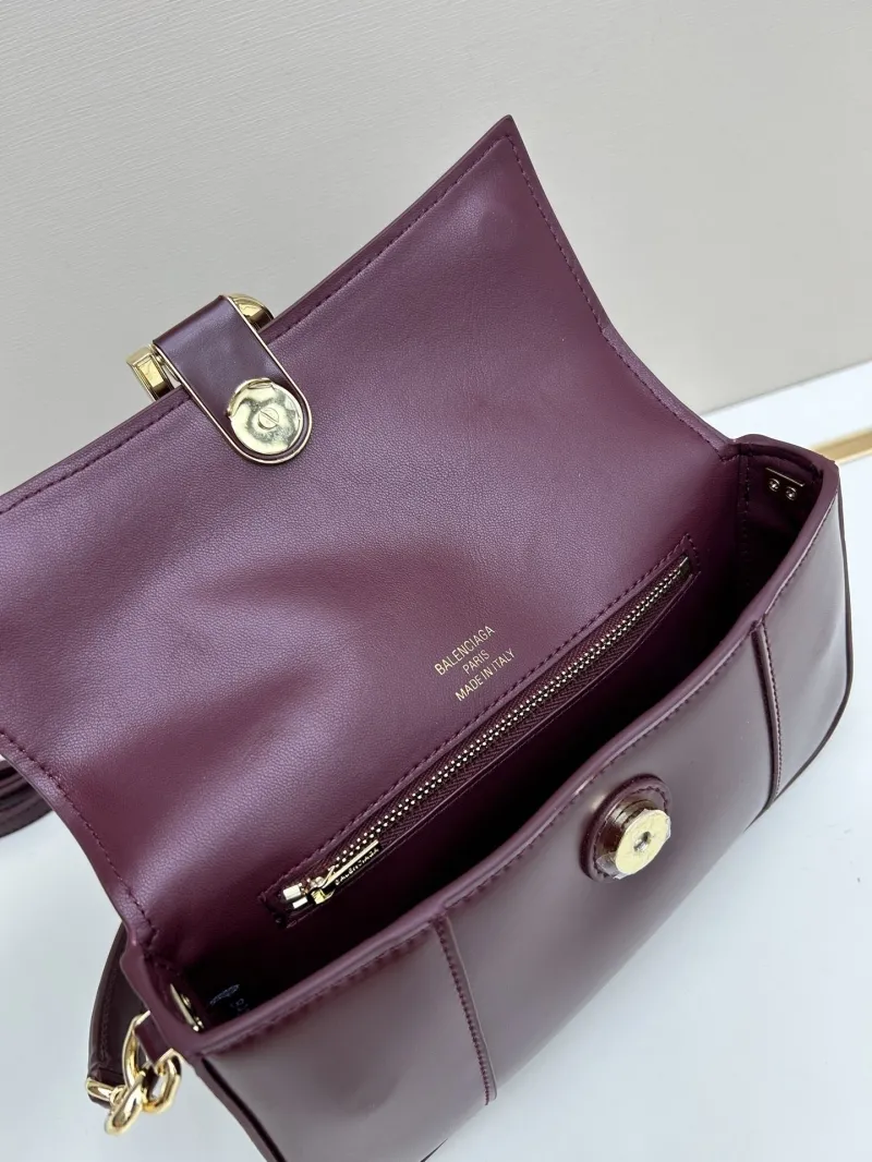 Balenciaga Burgundy Top Handle Shoulder Bag 02606 23x13x4cm - Image 7