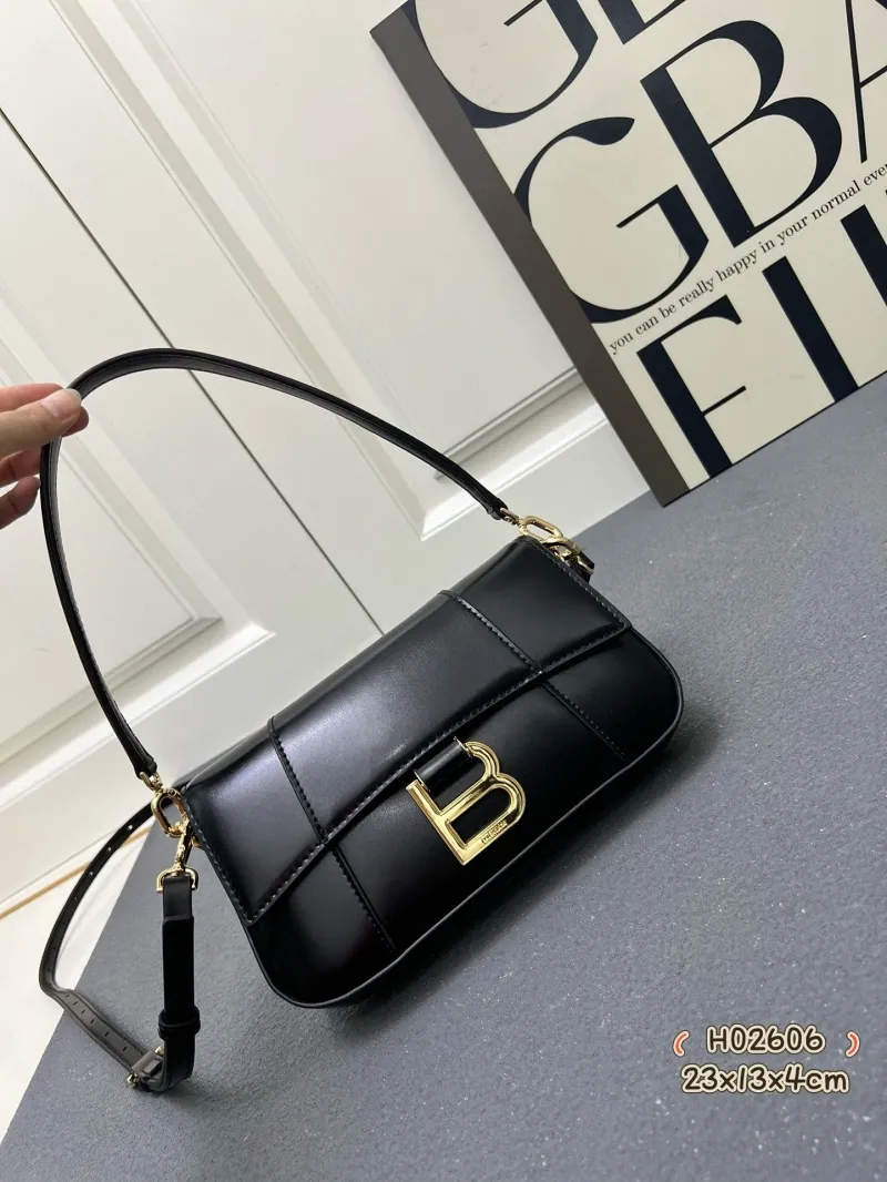 Balenciaga Black Top Handle Shoulder Bag H02606