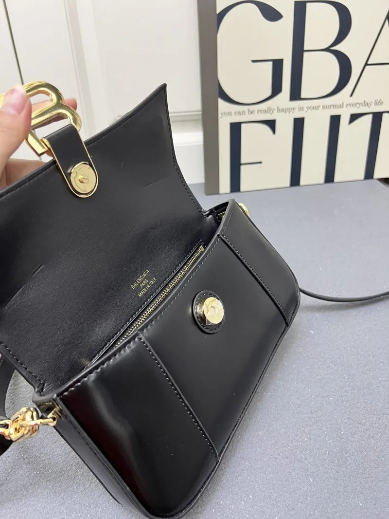 Balenciaga Black Top Handle Shoulder Bag H02606 - Image 8