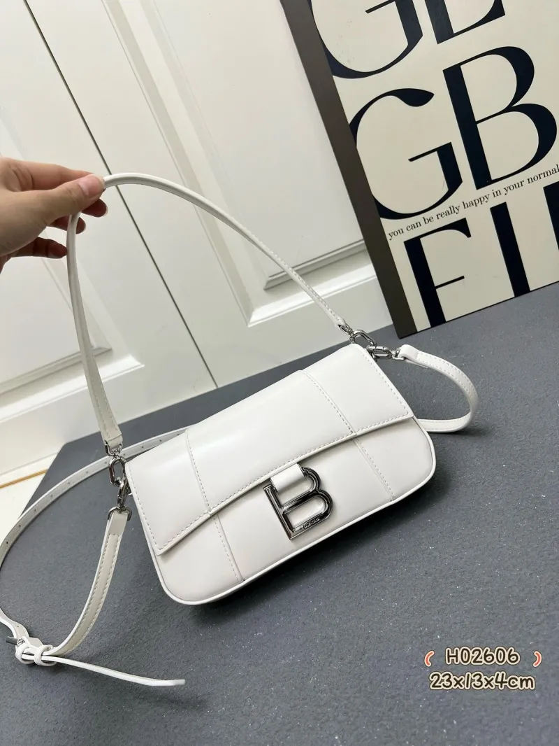 Balenciaga White Top Handle Shoulder Bag H02606