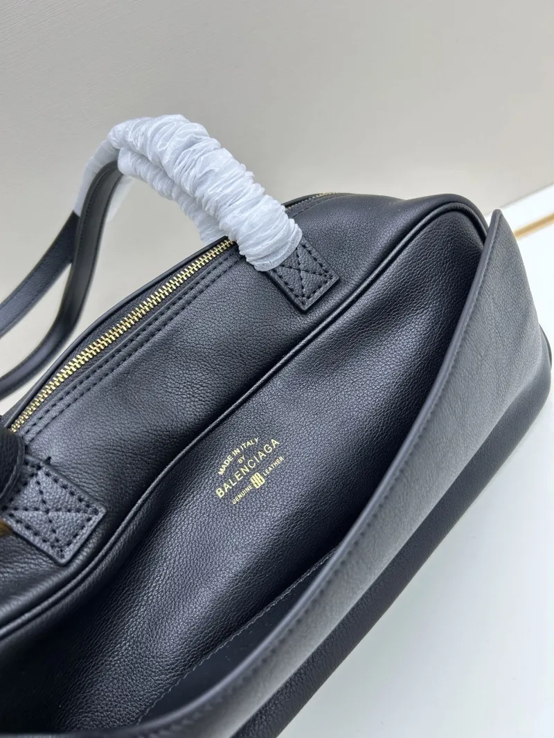 Balenciaga Black Leather Top Handle Shoulder Bag - Image 4