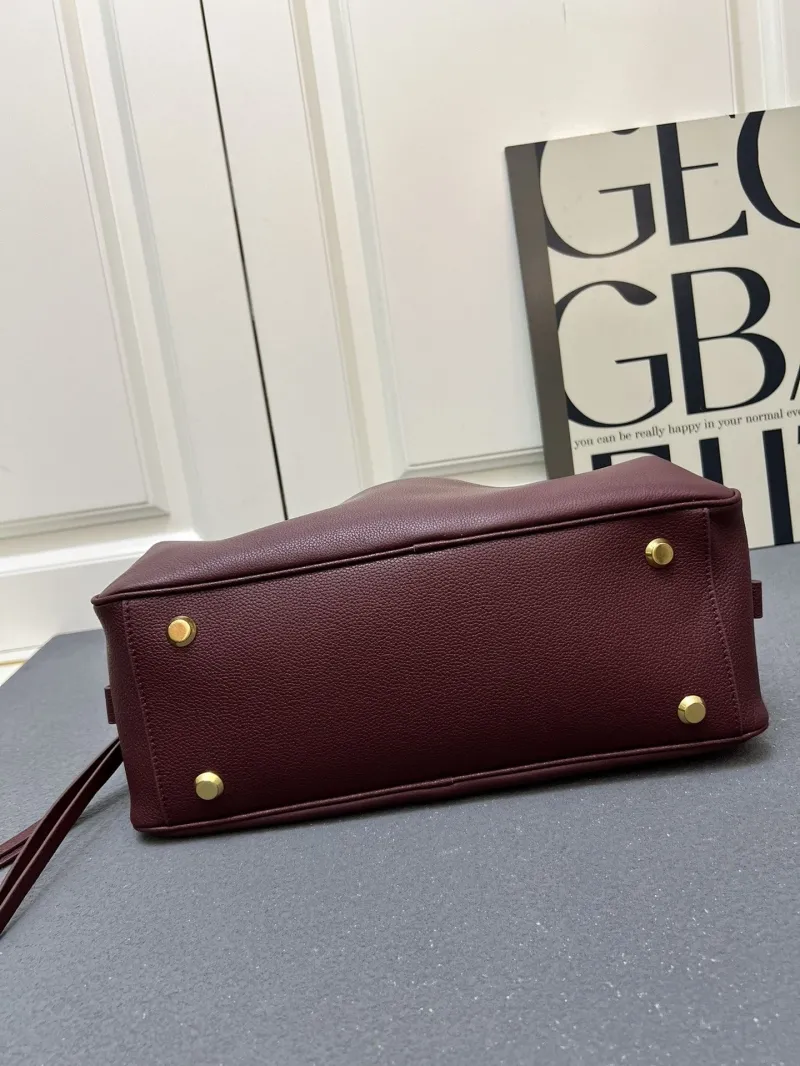 Balenciaga Burgundy Top Handle Shoulder Bag H06188 - Image 6