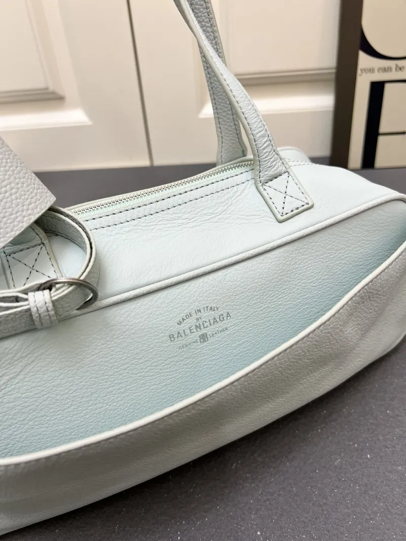 Balenciaga Pale Blue Leather Top Handle Bag - Image 4