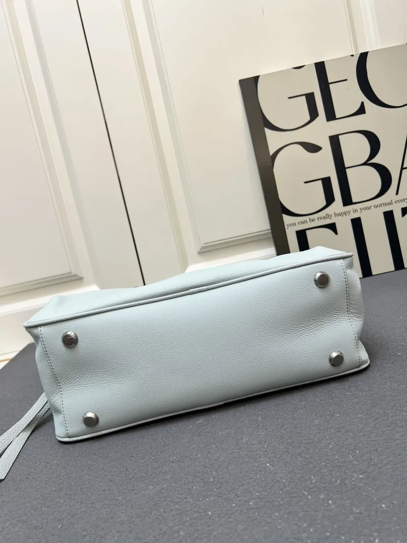 Balenciaga Pale Blue Leather Top Handle Bag - Image 7