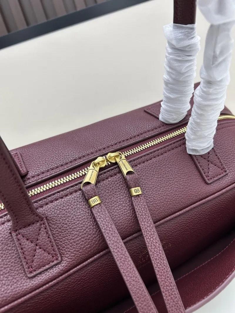 Balenciaga Burgundy Top Handle Shoulder Bag - Image 5