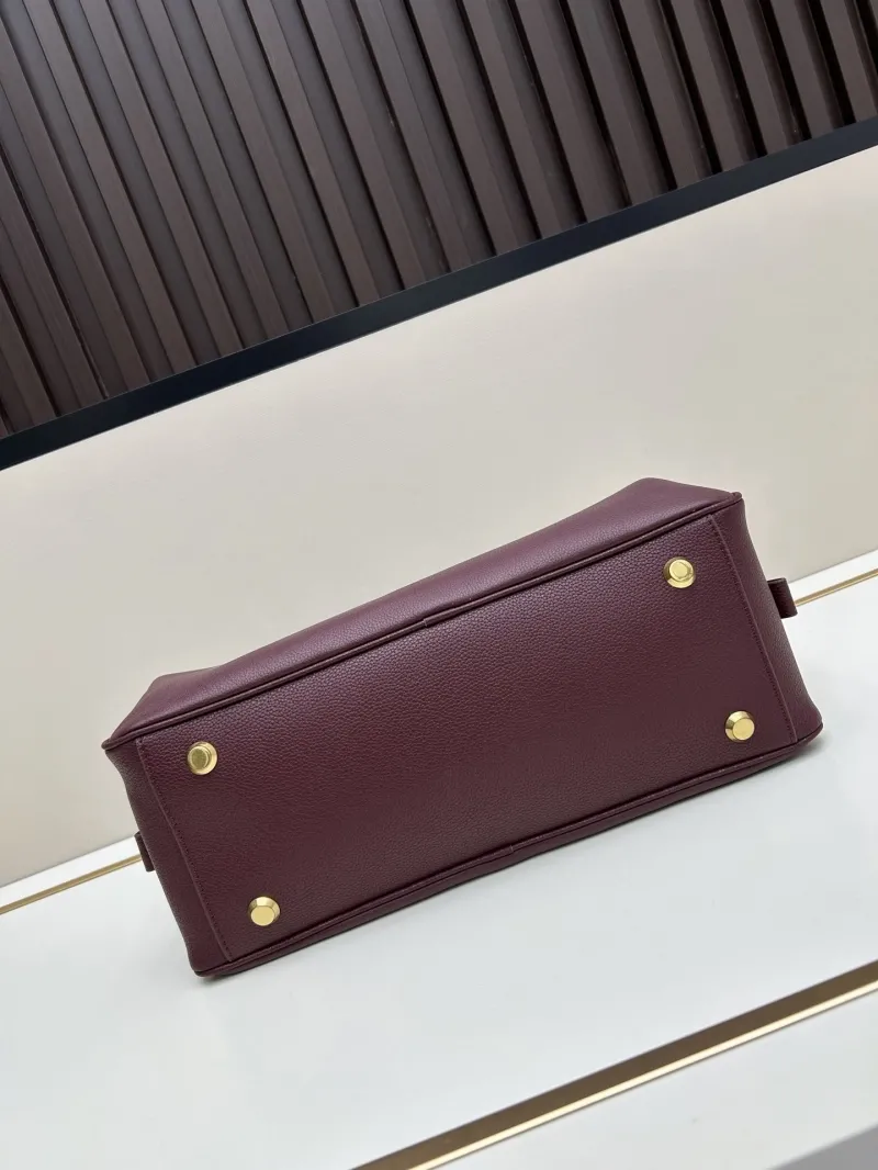 Balenciaga Burgundy Top Handle Shoulder Bag - Image 6