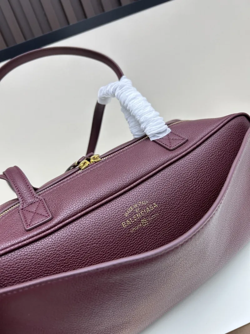 Balenciaga Burgundy Top Handle Shoulder Bag - Image 7