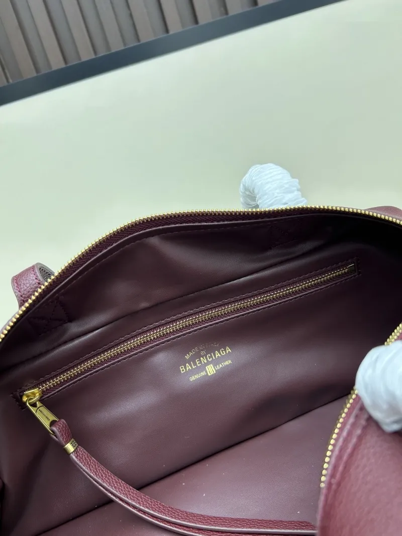 Balenciaga Burgundy Top Handle Shoulder Bag - Image 9
