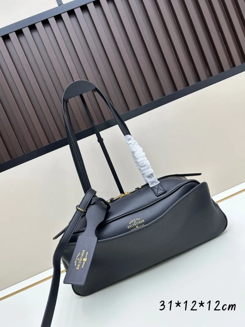 Balenciaga Leather Top Handle Shoulder Bag 210 - Image 4