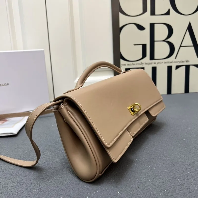 Balenciaga H08896 Beige Top Handle Crossbody Bag - Image 3
