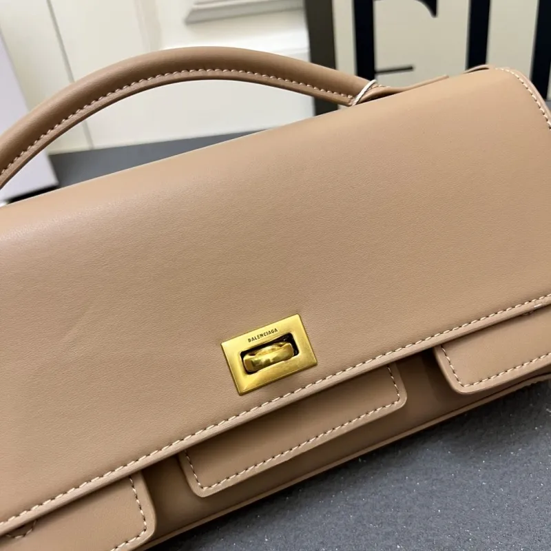 Balenciaga H08896 Beige Top Handle Crossbody Bag - Image 5