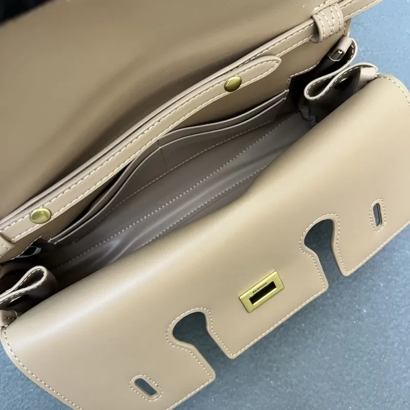 Balenciaga H08896 Beige Top Handle Crossbody Bag - Image 8