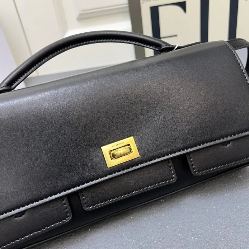 Balenciaga Black Top Handle Crossbody Bag H08896 - Image 5